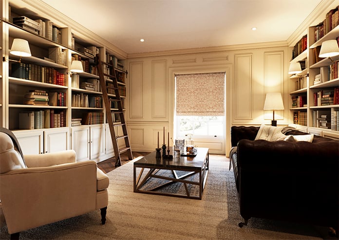 William Morris At Home Sunflower, Madder - Twist&Fit Roman Blind - Image 7